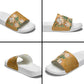 Africa King Proteas Dashiki Motif Slide Sandals Gold Style