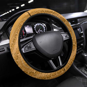 Afro King Proteas Dashiki Motif Steering Wheel Cover Gold Style