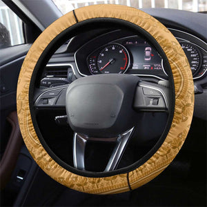 Afro King Proteas Dashiki Motif Steering Wheel Cover Gold Style