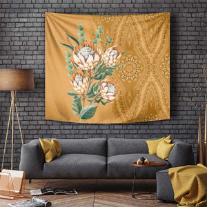 Afro King Proteas Dashiki Motif Tapestry Gold Style