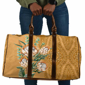 Africa King Proteas Dashiki Motif Travel Bag Gold Style