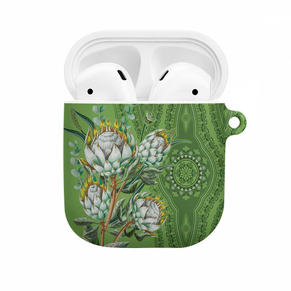 Africa King Proteas Dashiki Motif AirPods Case Green Style