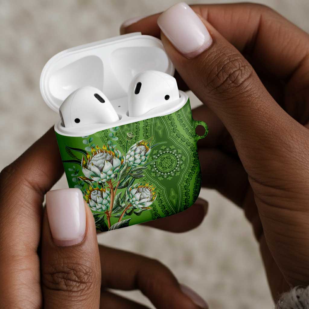 Africa King Proteas Dashiki Motif AirPods Case Green Style