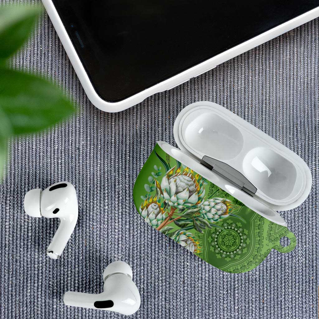 Africa King Proteas Dashiki Motif AirPods Case Green Style