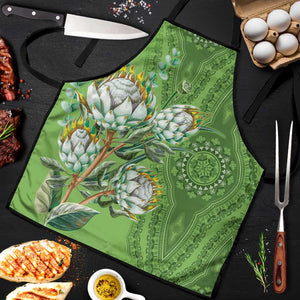 Africa King Proteas Dashiki Motif Apron Green Style