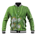 Afro King Proteas Dashiki Motif Baseball Jacket Green Style LT9