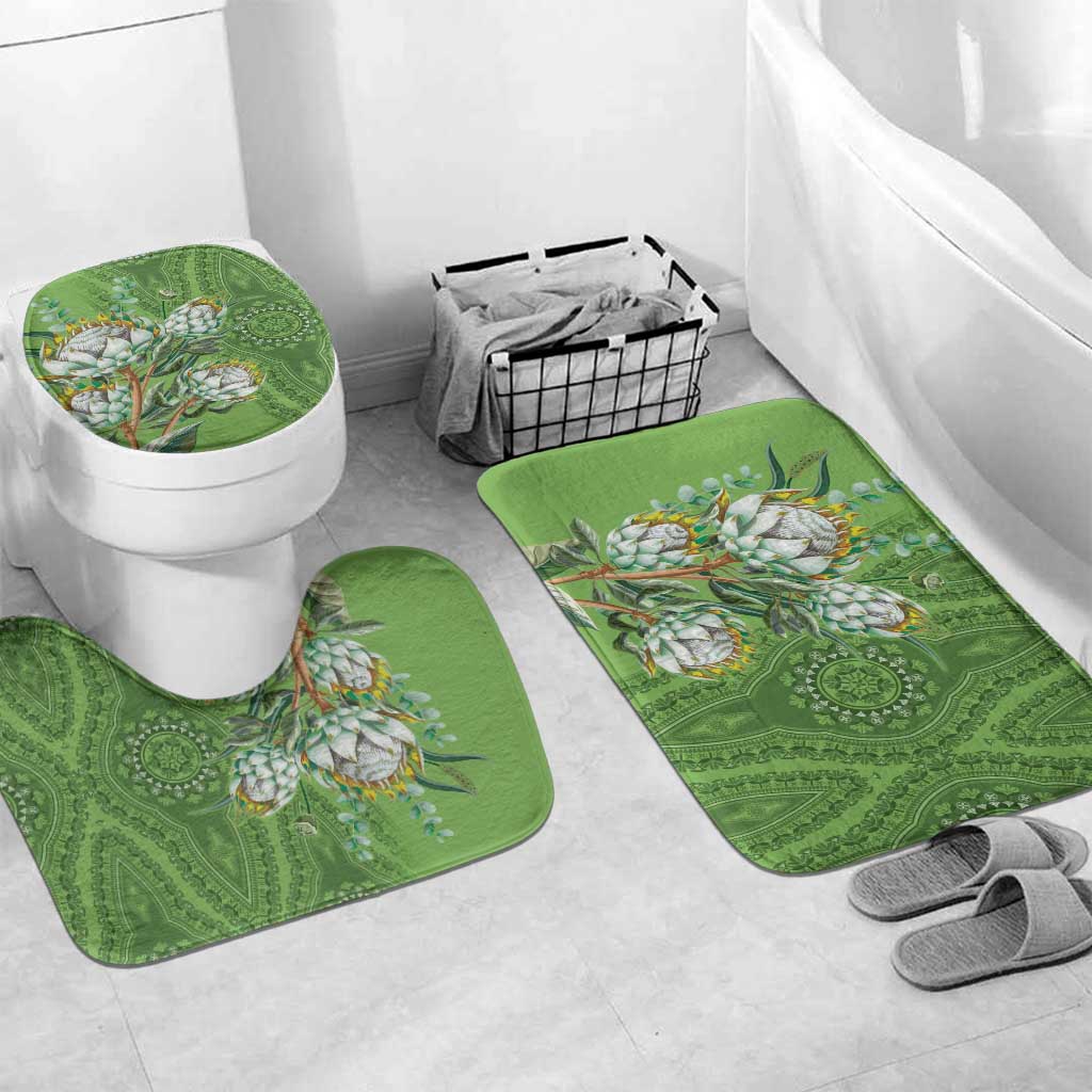 Africa King Proteas Dashiki Motif Bathroom Set Green Style