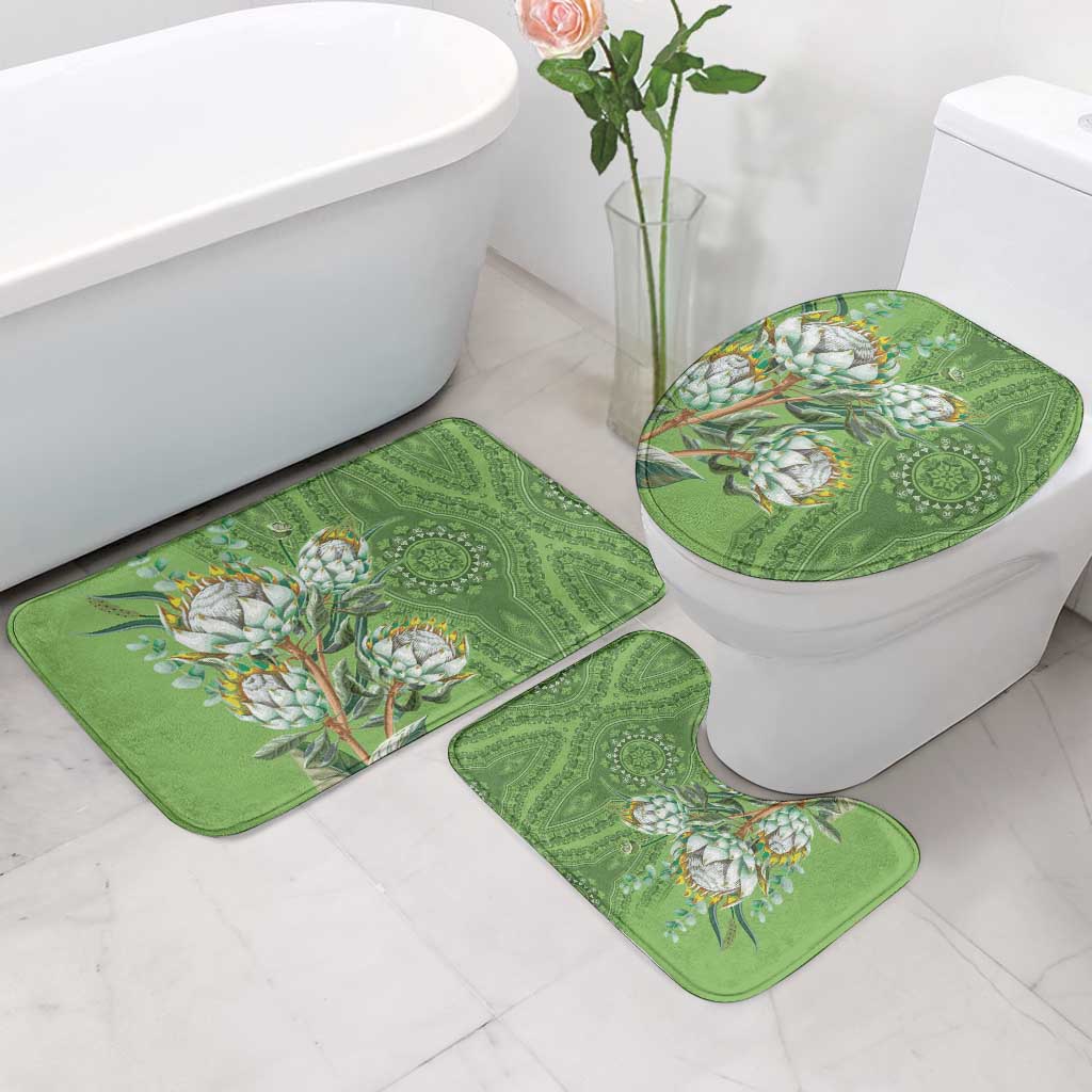 Africa King Proteas Dashiki Motif Bathroom Set Green Style
