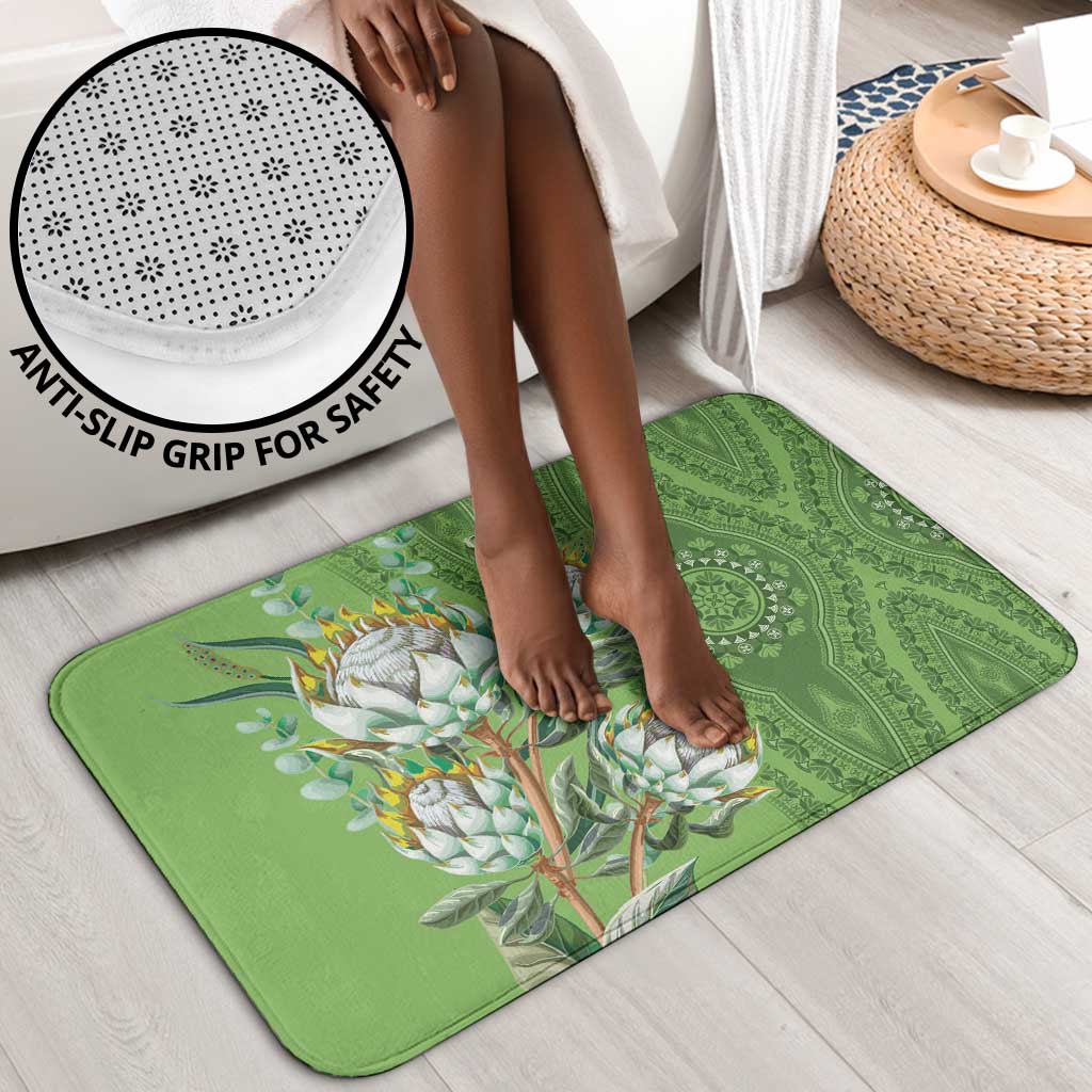 Africa King Proteas Dashiki Motif Bathroom Set Green Style