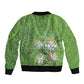 Afro King Proteas Dashiki Motif Bomber Jacket Green Style