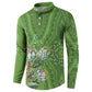Africa King Proteas Dashiki Motif Button Sweatshirt Green Style