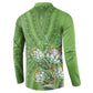 Africa King Proteas Dashiki Motif Button Sweatshirt Green Style