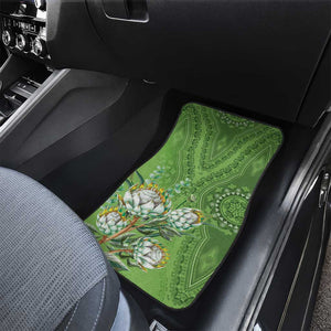 Afro King Proteas Dashiki Motif Car Mats Green Style