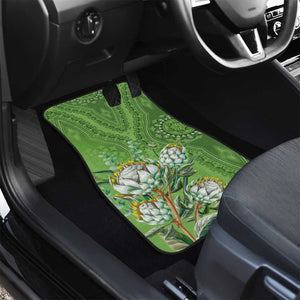 Afro King Proteas Dashiki Motif Car Mats Green Style