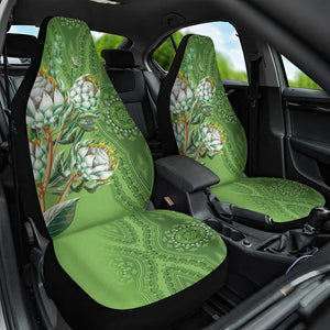 Afro King Proteas Dashiki Motif Car Seat Cover Green Style