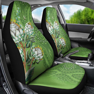 Afro King Proteas Dashiki Motif Car Seat Cover Green Style