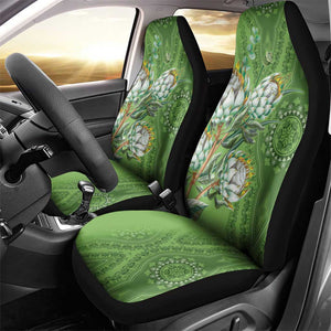 Afro King Proteas Dashiki Motif Car Seat Cover Green Style