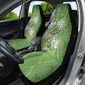 Afro King Proteas Dashiki Motif Car Seat Cover Green Style