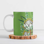 Africa King Proteas Dashiki Motif Ceramic Mug Green Style