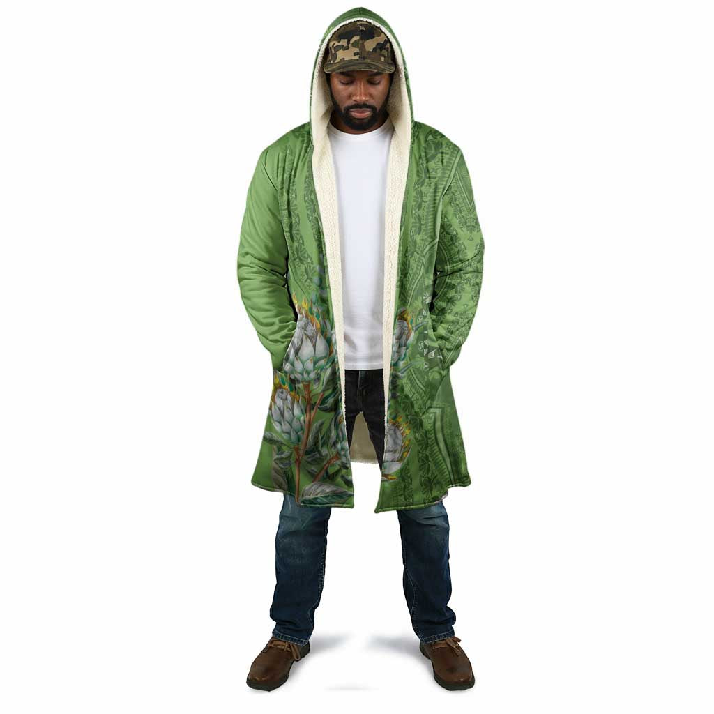 Africa King Proteas Dashiki Motif Cloak Green Style