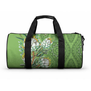 Africa King Proteas Dashiki Motif Duffle Bag Green Style