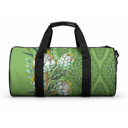 Africa King Proteas Dashiki Motif Duffle Bag Green Style