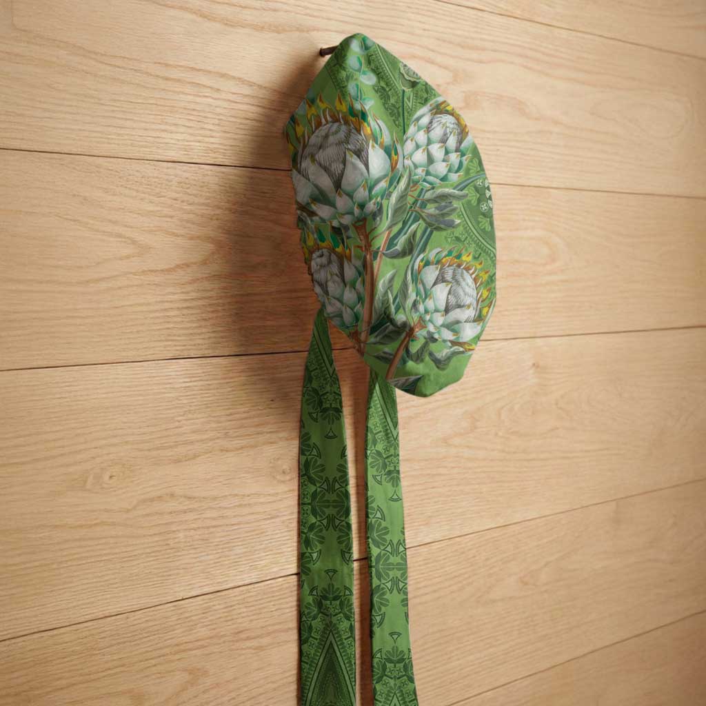 Africa King Proteas Dashiki Motif Easy Headwrap Green Style