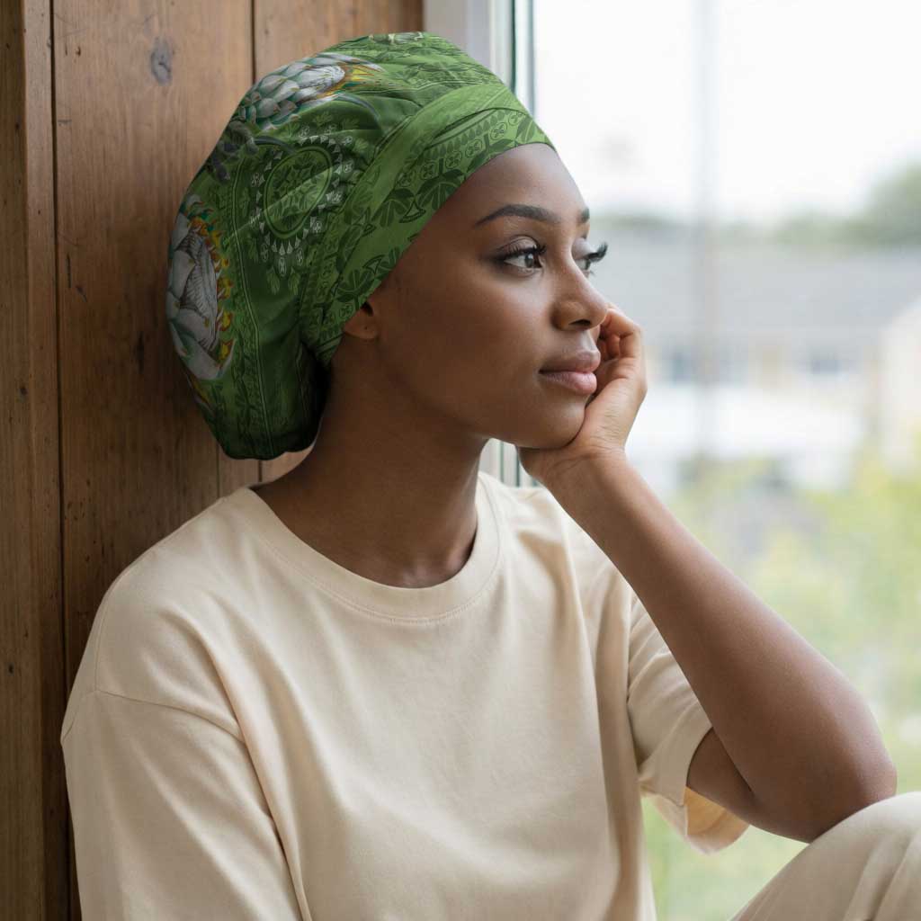 Africa King Proteas Dashiki Motif Easy Headwrap Green Style