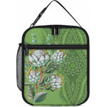 Africa King Proteas Dashiki Motif Lunch Bag Green Style