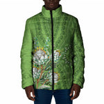 Africa King Proteas Dashiki Motif Padded Jacket Green Style