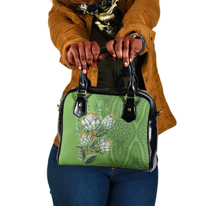 Afro King Proteas Dashiki Motif Shoulder Handbag Green Style