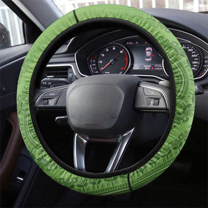 Afro King Proteas Dashiki Motif Steering Wheel Cover Green Style