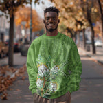 Afro King Proteas Dashiki Motif Sweatshirt Green Style