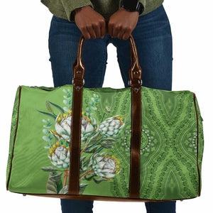 Africa King Proteas Dashiki Motif Travel Bag Green Style