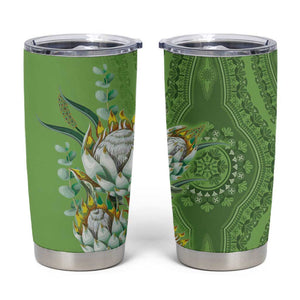 Afro King Proteas Dashiki Motif Tumbler Cup Green Style