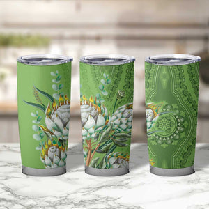 Afro King Proteas Dashiki Motif Tumbler Cup Green Style