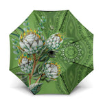 Africa King Proteas Dashiki Motif Umbrella Green Style
