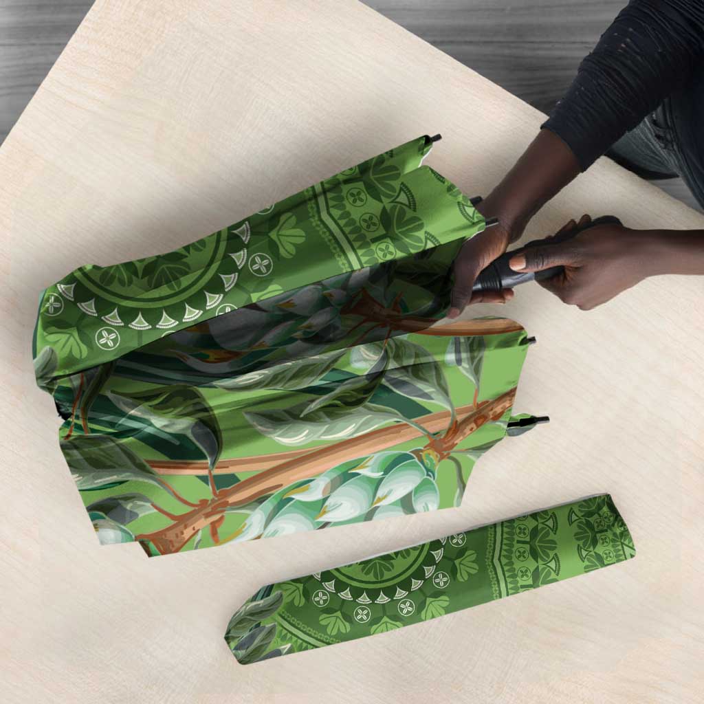 Africa King Proteas Dashiki Motif Umbrella Green Style