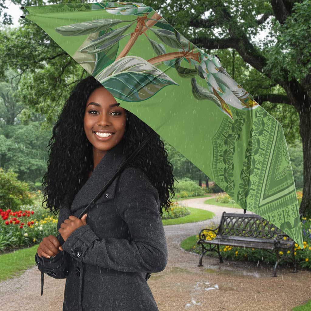 Africa King Proteas Dashiki Motif Umbrella Green Style