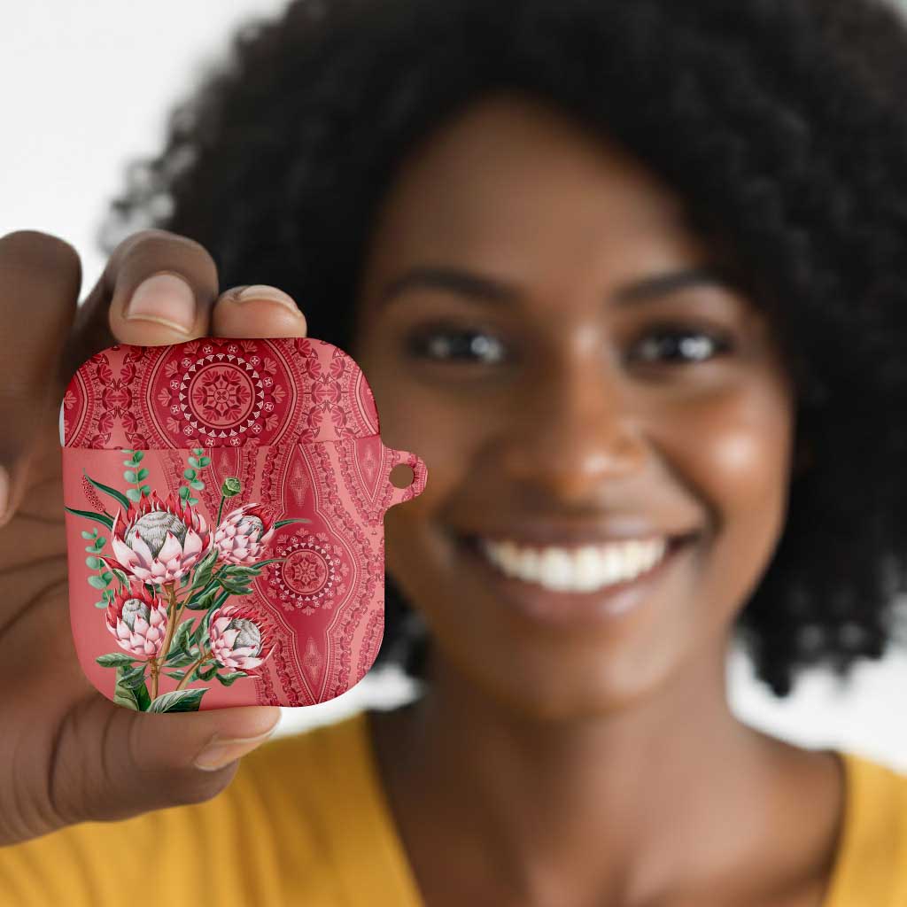 Africa King Proteas Dashiki Motif AirPods Case Peach Style