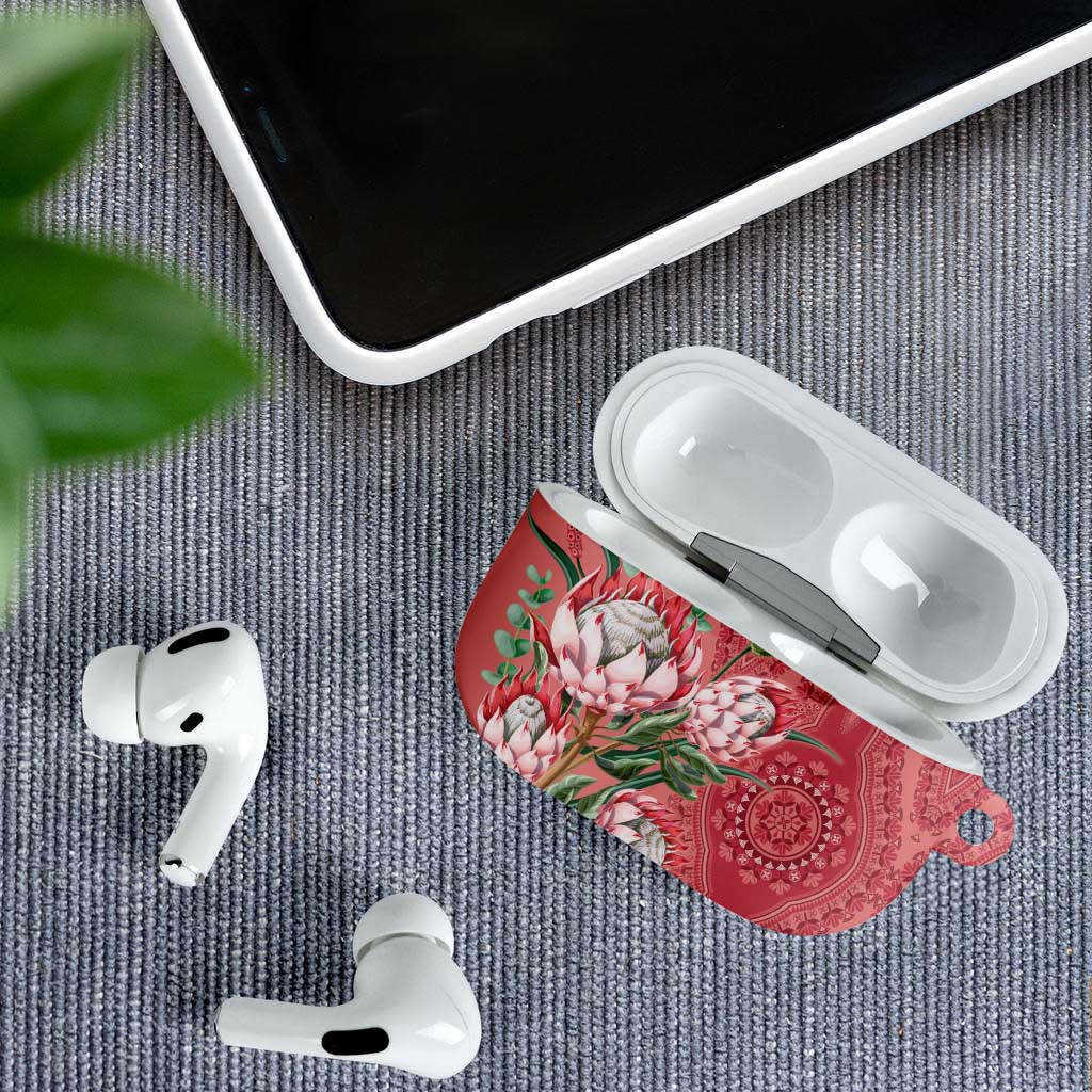 Africa King Proteas Dashiki Motif AirPods Case Peach Style