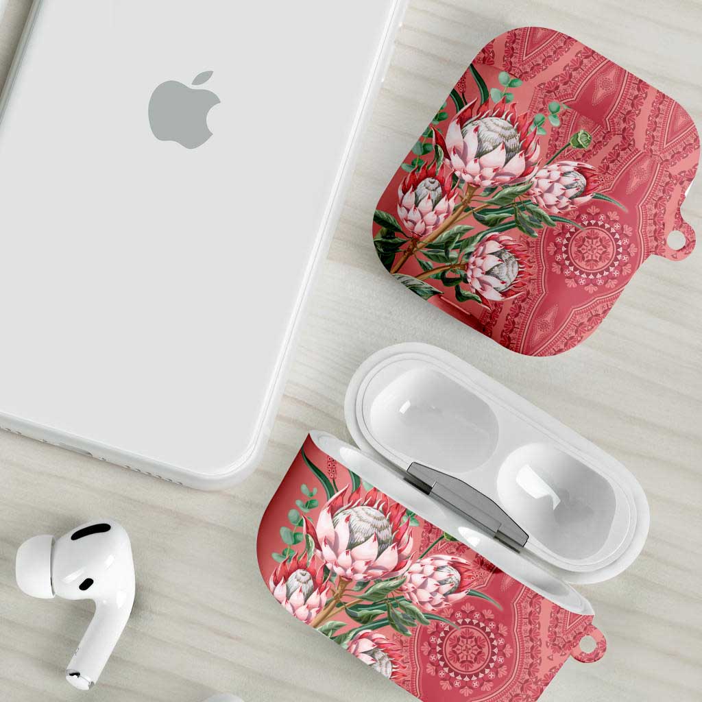 Africa King Proteas Dashiki Motif AirPods Case Peach Style