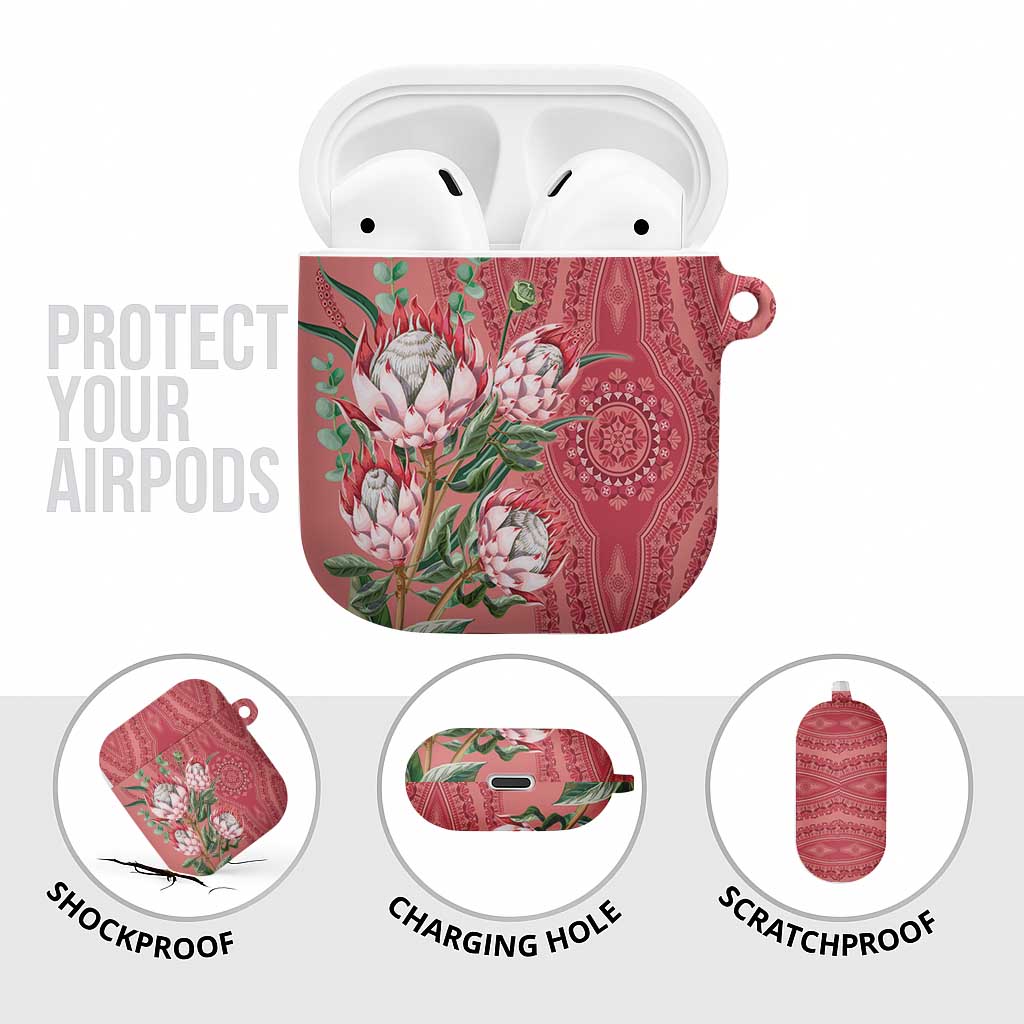 Africa King Proteas Dashiki Motif AirPods Case Peach Style