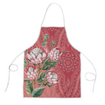Africa King Proteas Dashiki Motif Apron Peach Style