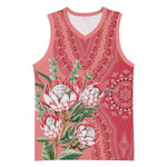 Afro King Proteas Dashiki Motif Basketball Jersey Peach Style LT9