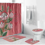 Africa King Proteas Dashiki Motif Bathroom Set Peach Style