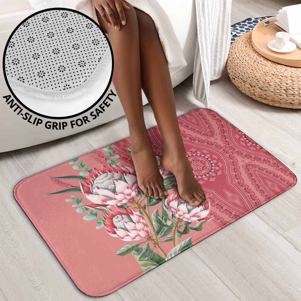 Africa King Proteas Dashiki Motif Bathroom Set Peach Style