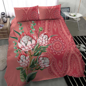 Afro King Proteas Dashiki Motif Bedding Set Peach Style