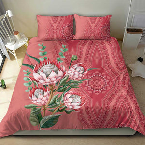 Afro King Proteas Dashiki Motif Bedding Set Peach Style