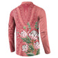 Africa King Proteas Dashiki Motif Button Sweatshirt Peach Style